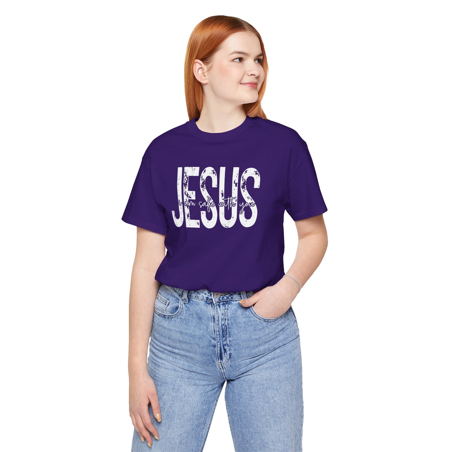 Jesus I am Safe With You Jersey Short Sleeve Tee