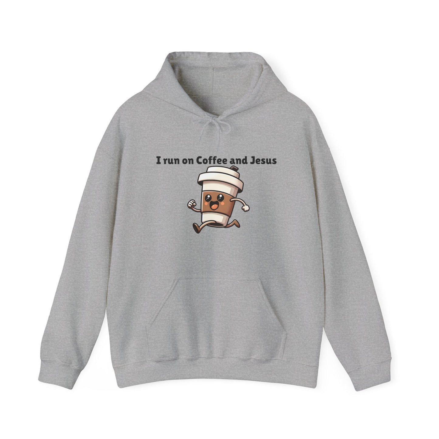 I Run On Coffee And Jesus Heavy Blend™ Hooded Sweatshirt