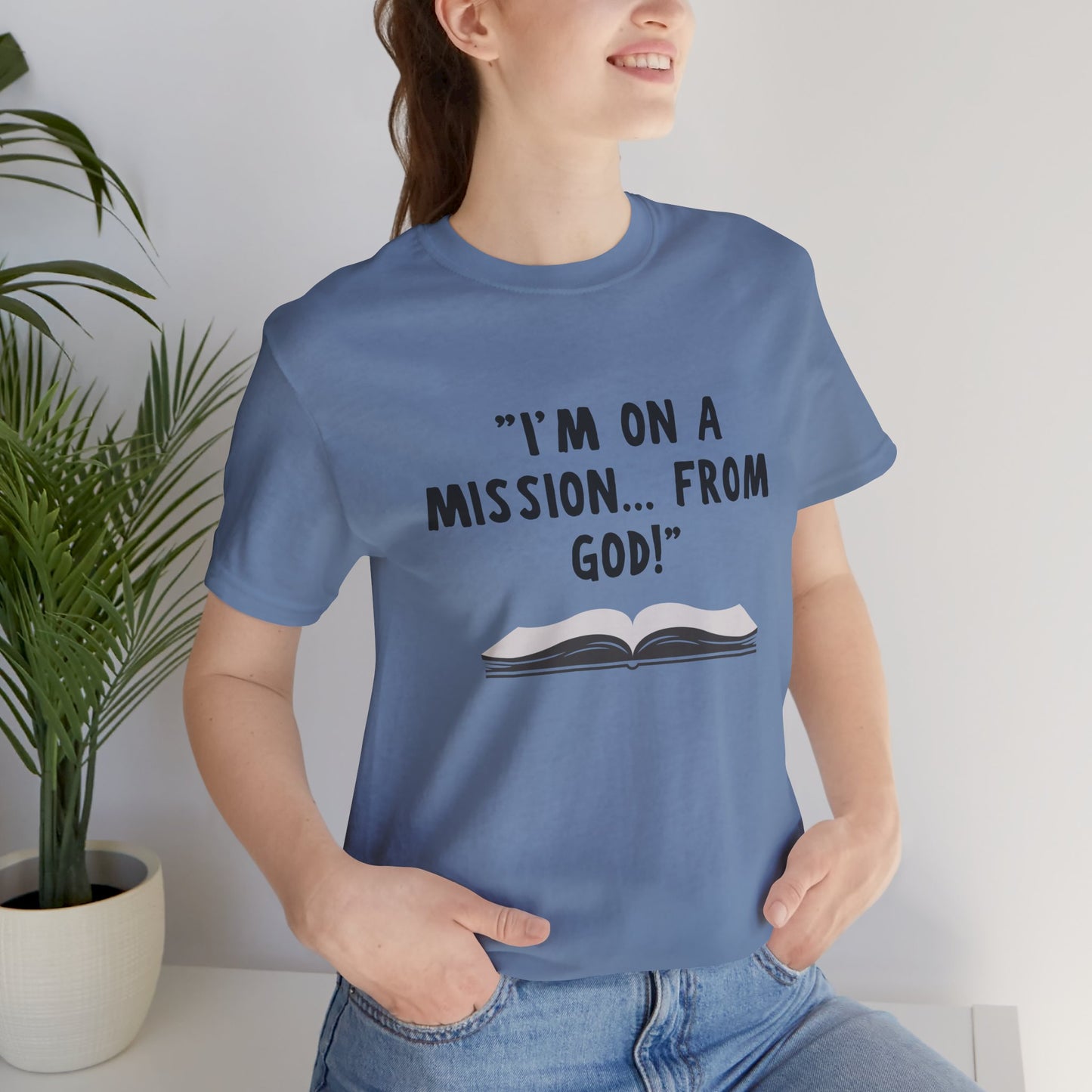 I'm On A Mission From God Jersey Short Sleeve Tee