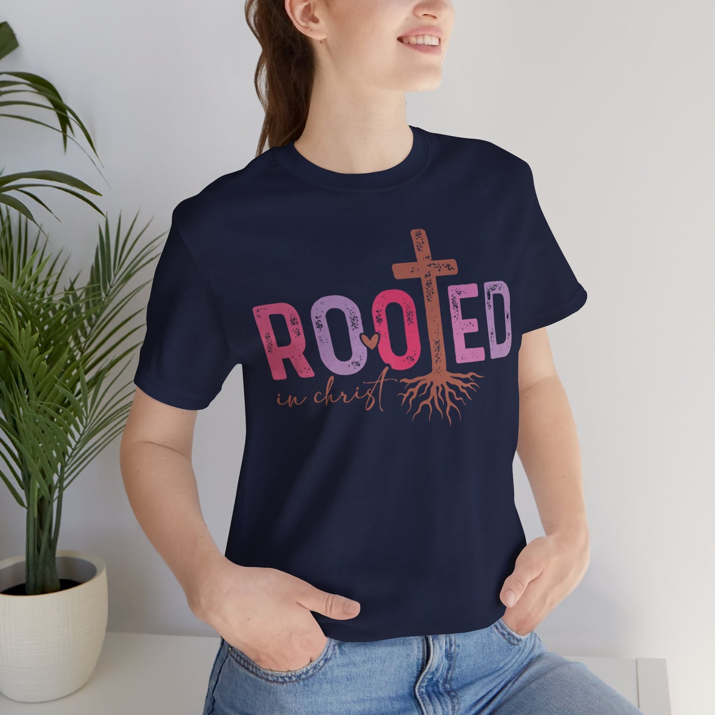 Rooted In Christ Jersey Short Sleeve Tee