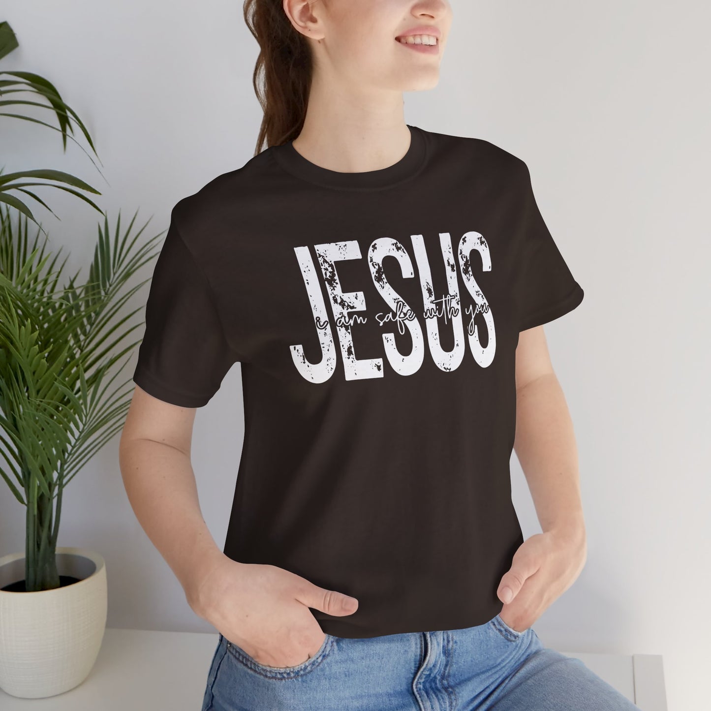 Jesus I am Safe With You Jersey Short Sleeve Tee