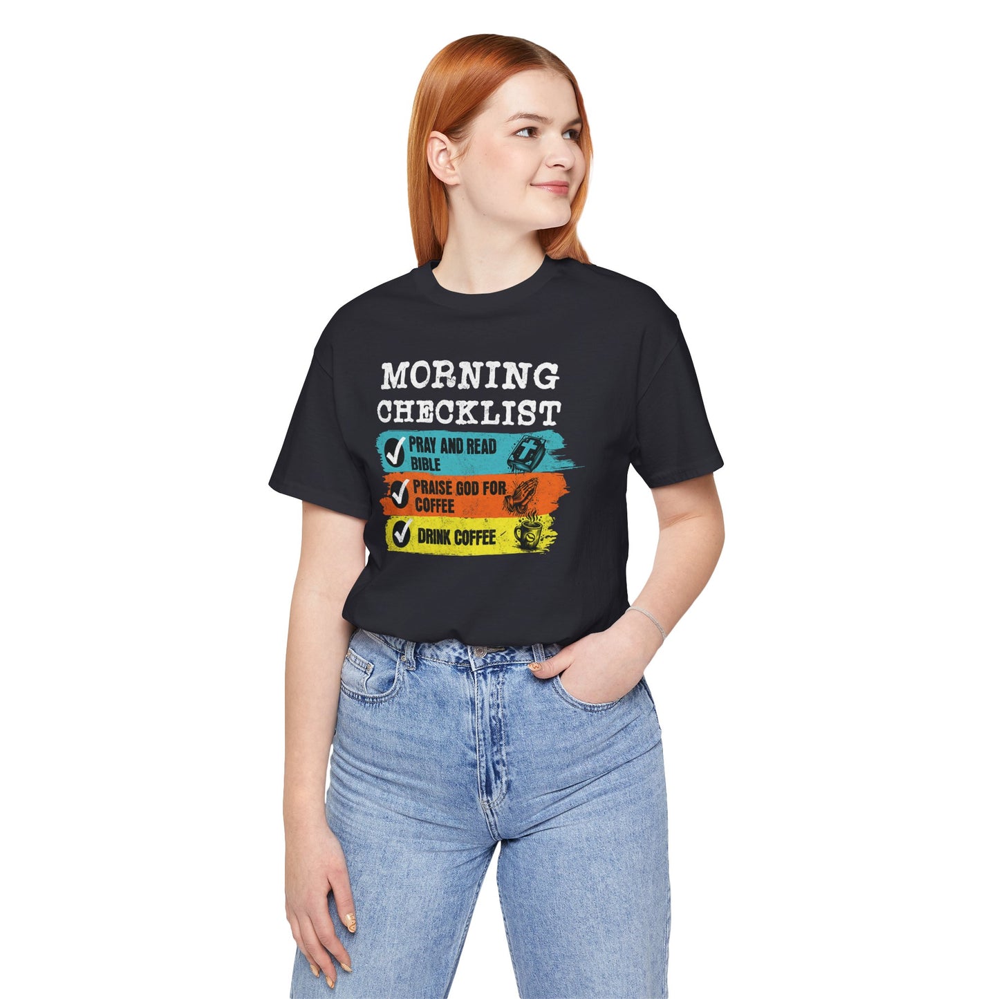 Morning Checklist Jersey Short Sleeve Tee