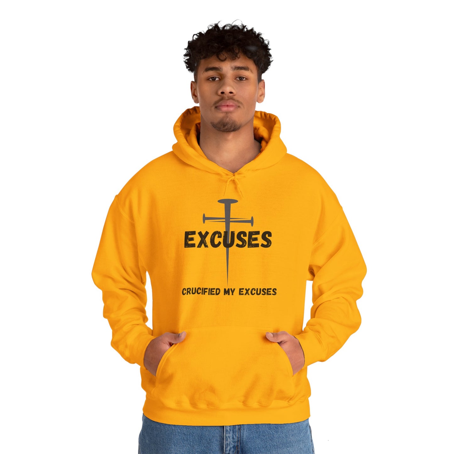 Crucified My Excuses Heavy Blend™ Hooded Sweatshirt