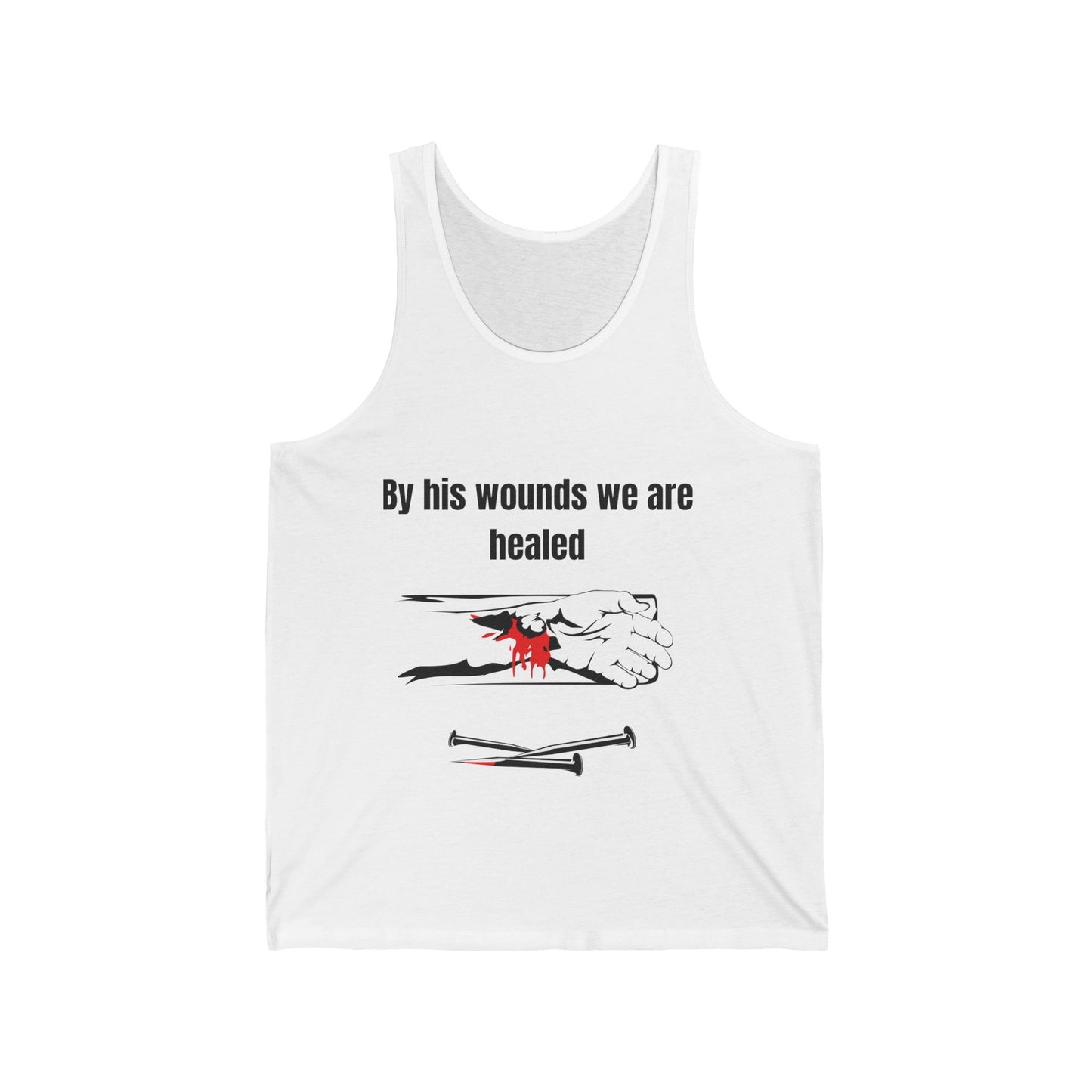 By His Wounds We Are Healed Jersey Tank