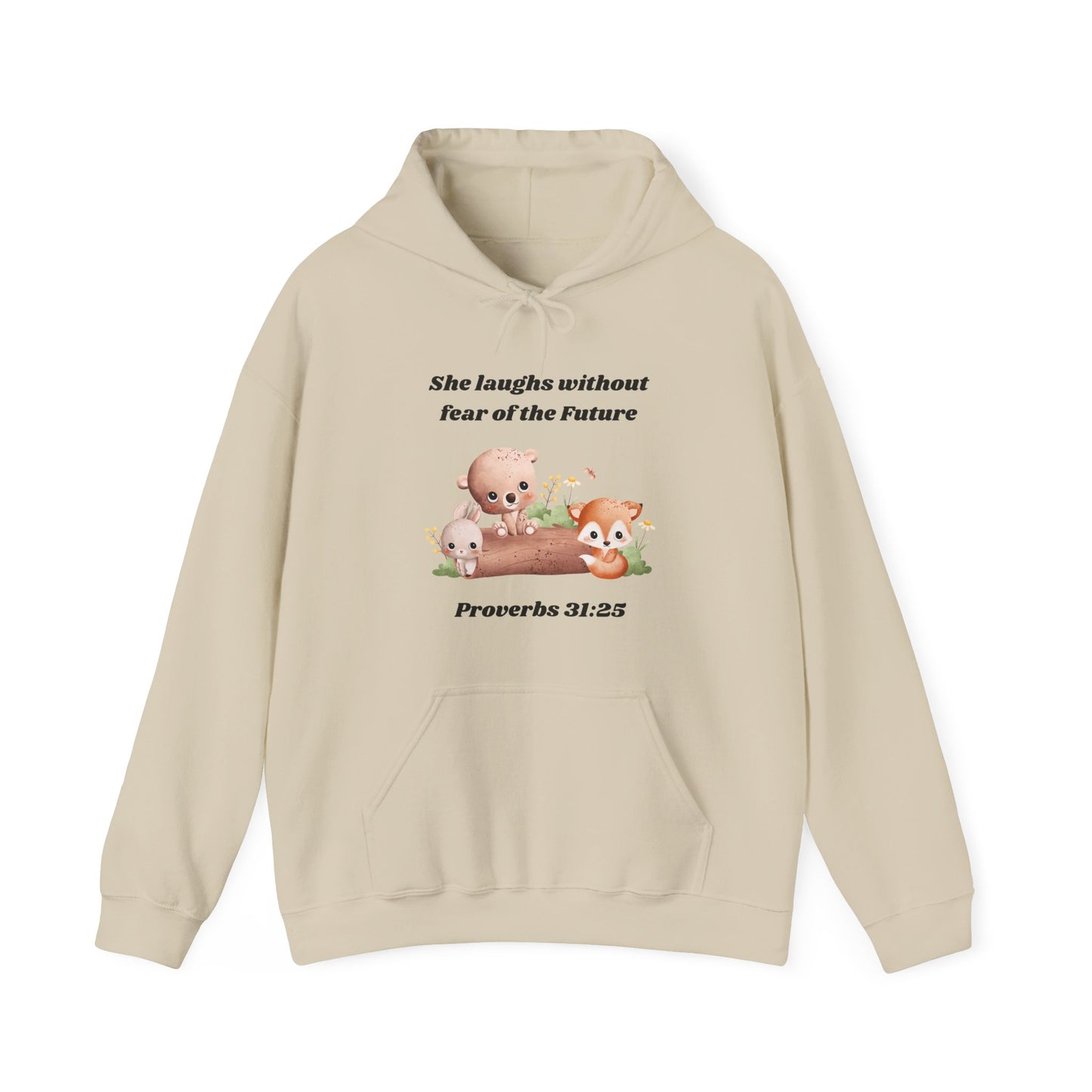 She Laughs Without Fear Of The Future Heavy Blend™ Hooded Sweatshirt