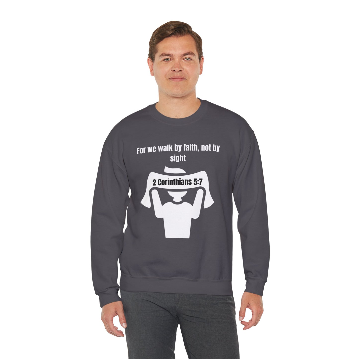 Walk by Faith Heavy Blend™ Crewneck Sweatshirt