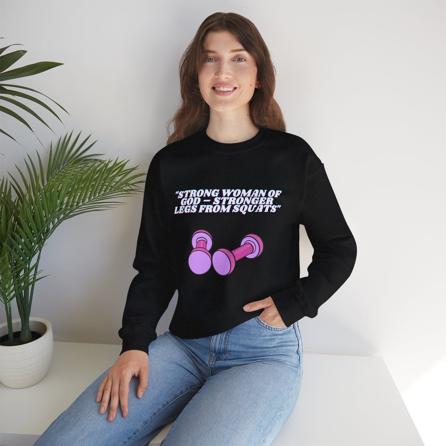 Strong Woman Of God Heavy Blend™ Crewneck Sweatshirt