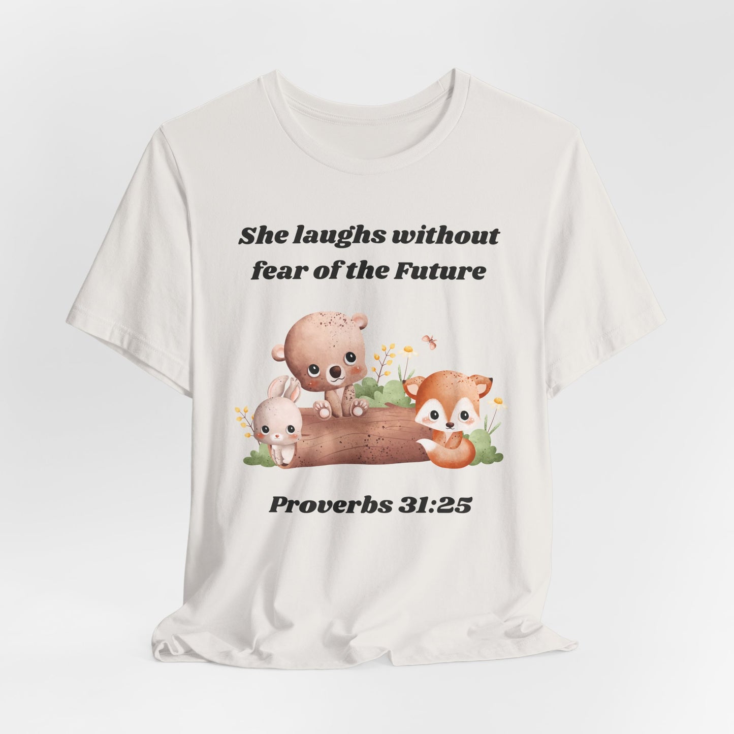 She Laughs Without Fear Of The Future Jersey Short Sleeve Tee