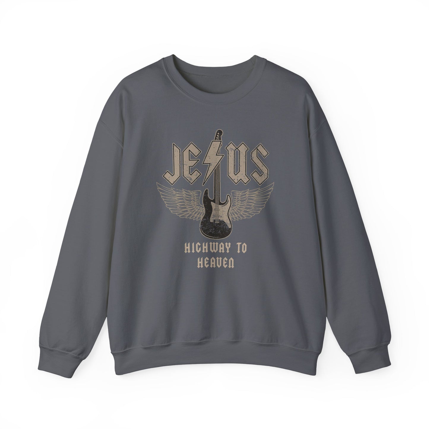Men's Sweatshirt - Jesus Highway To Heaven