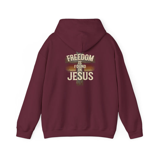 Freedom Is Found In Jesus Heavy Blended Hoodie