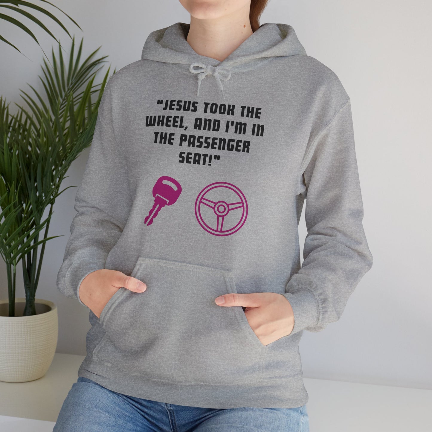 Jesus Took The Wheel Heavy Blend™ Hooded Sweatshirt