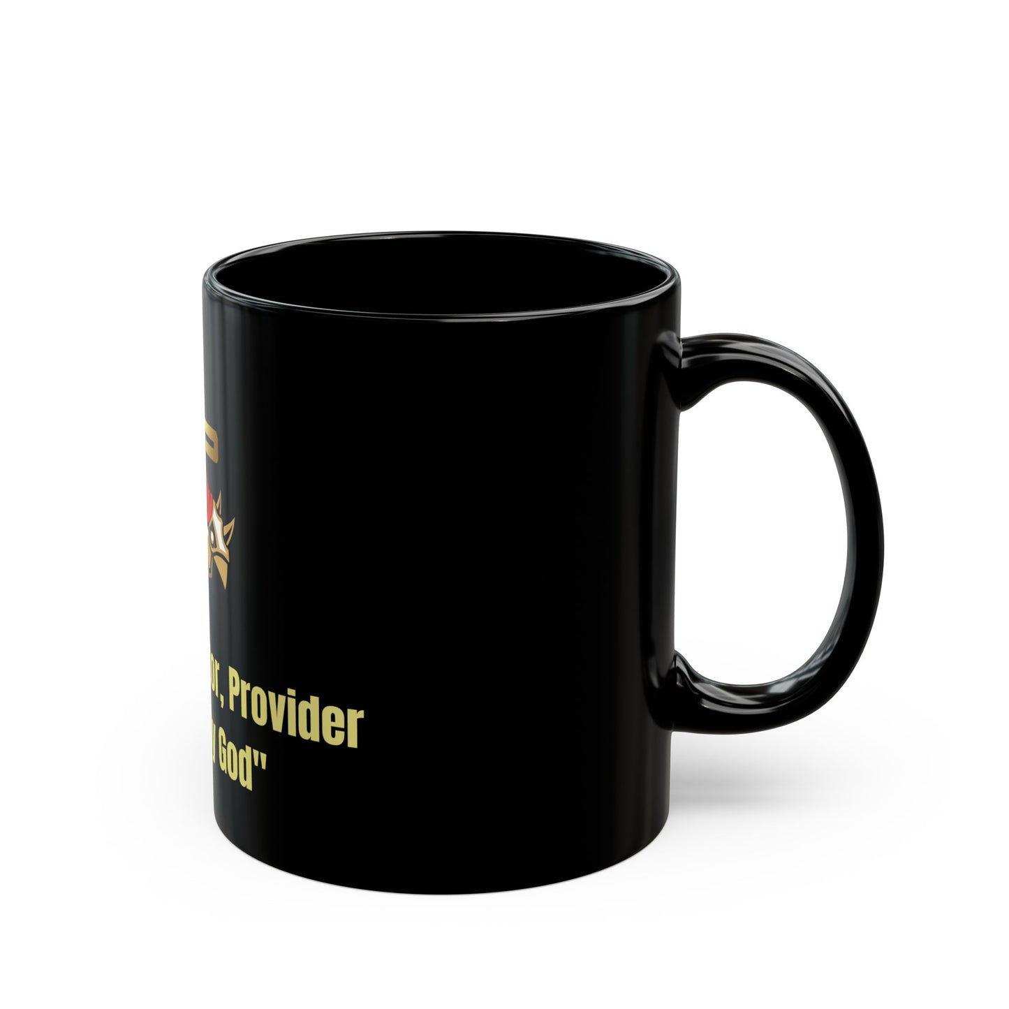 Father, Protector, Provider Guided By God Black Mug (11oz, 15oz)