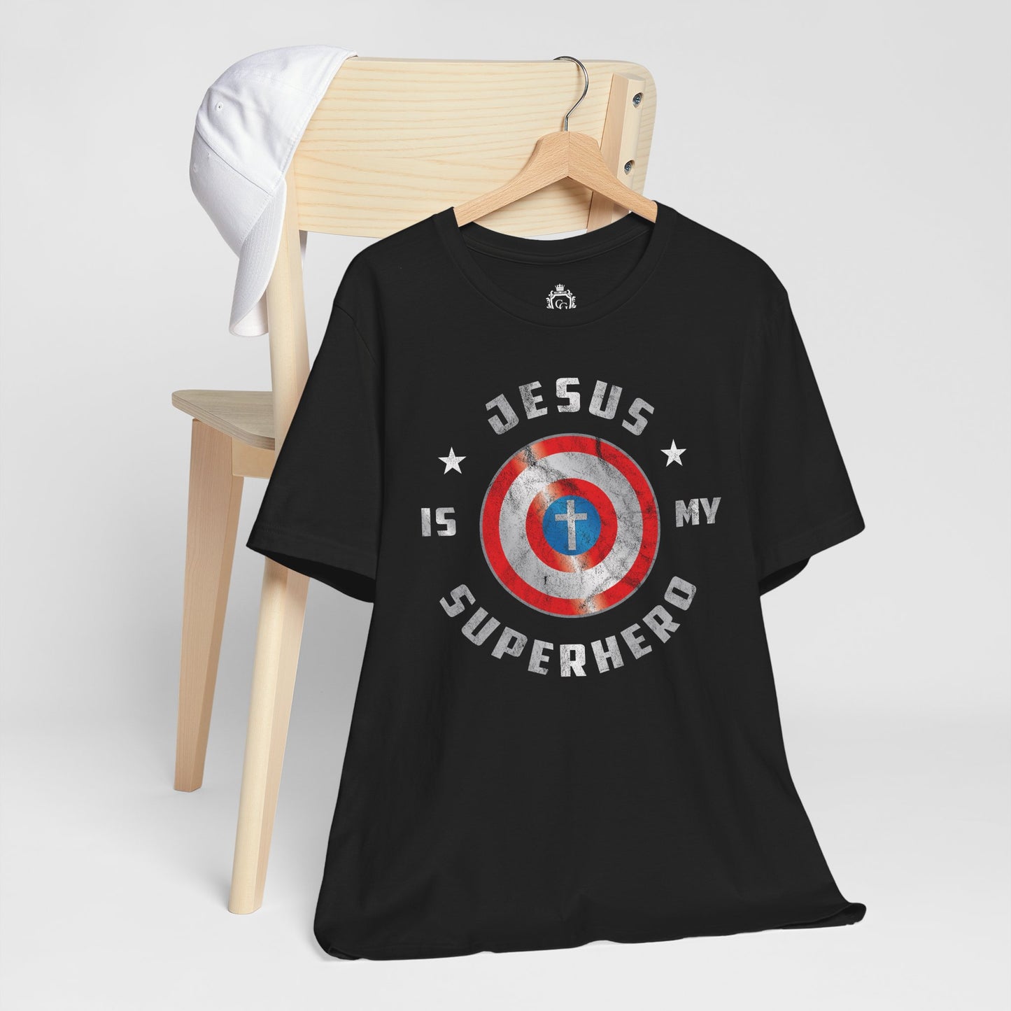 Jesus Is My Super Hero Jersey Short Sleeve Tee