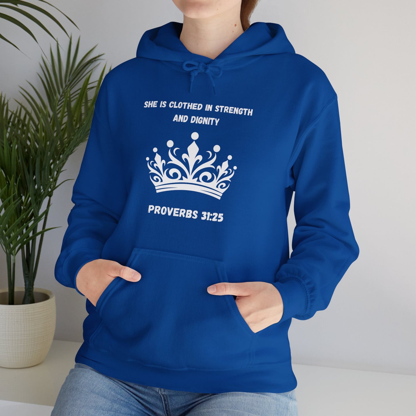 She Is Clothed In Strength And Dignity Unisex Heavy Blend™ Hooded Sweatshirt