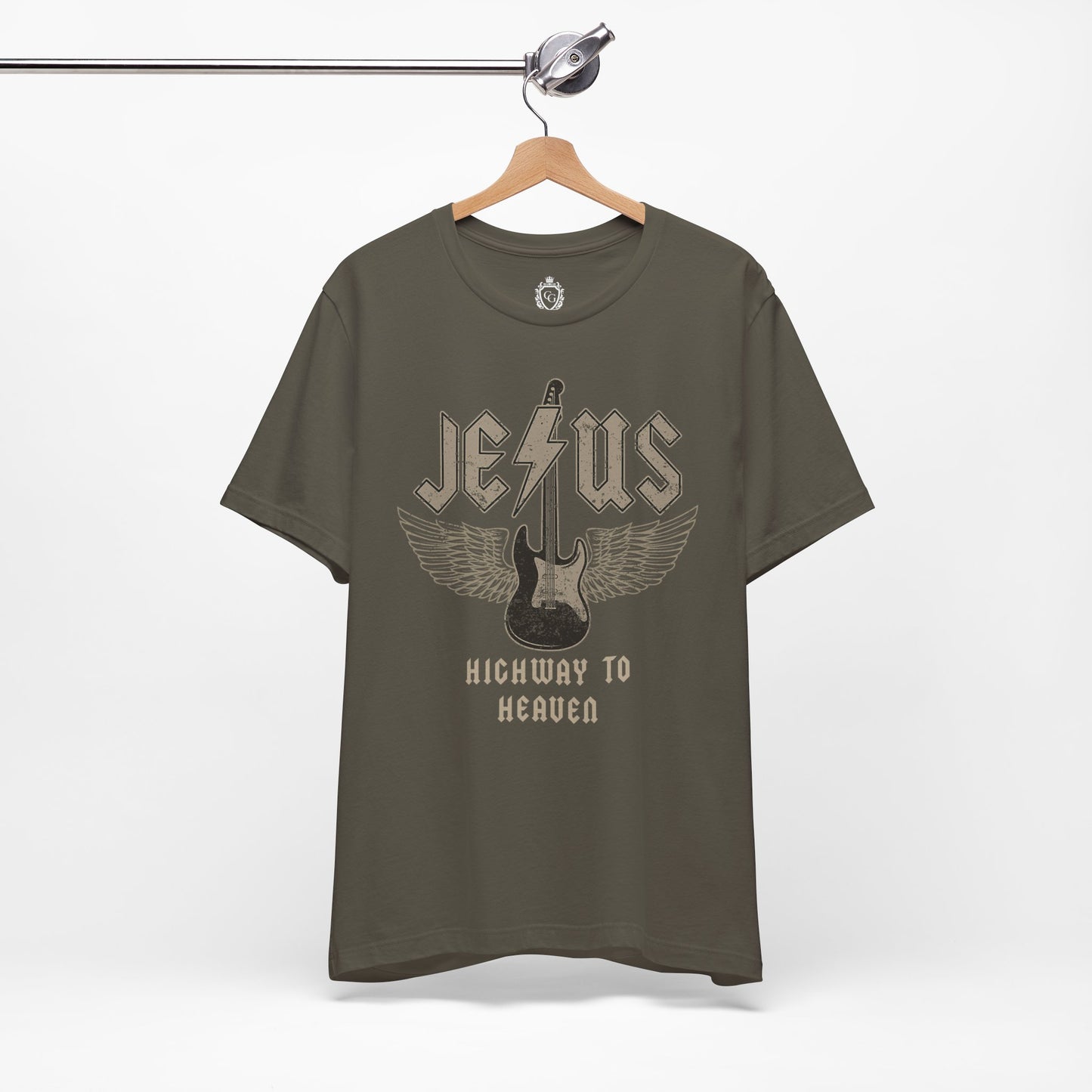 Jesus Highway To Heaven Jersey Short Sleeve Tee