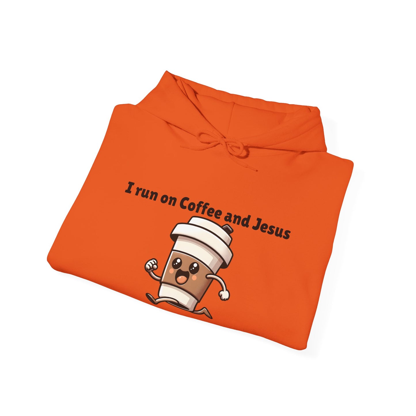 I Run On Coffee And Jesus Heavy Blend™ Hooded Sweatshirt