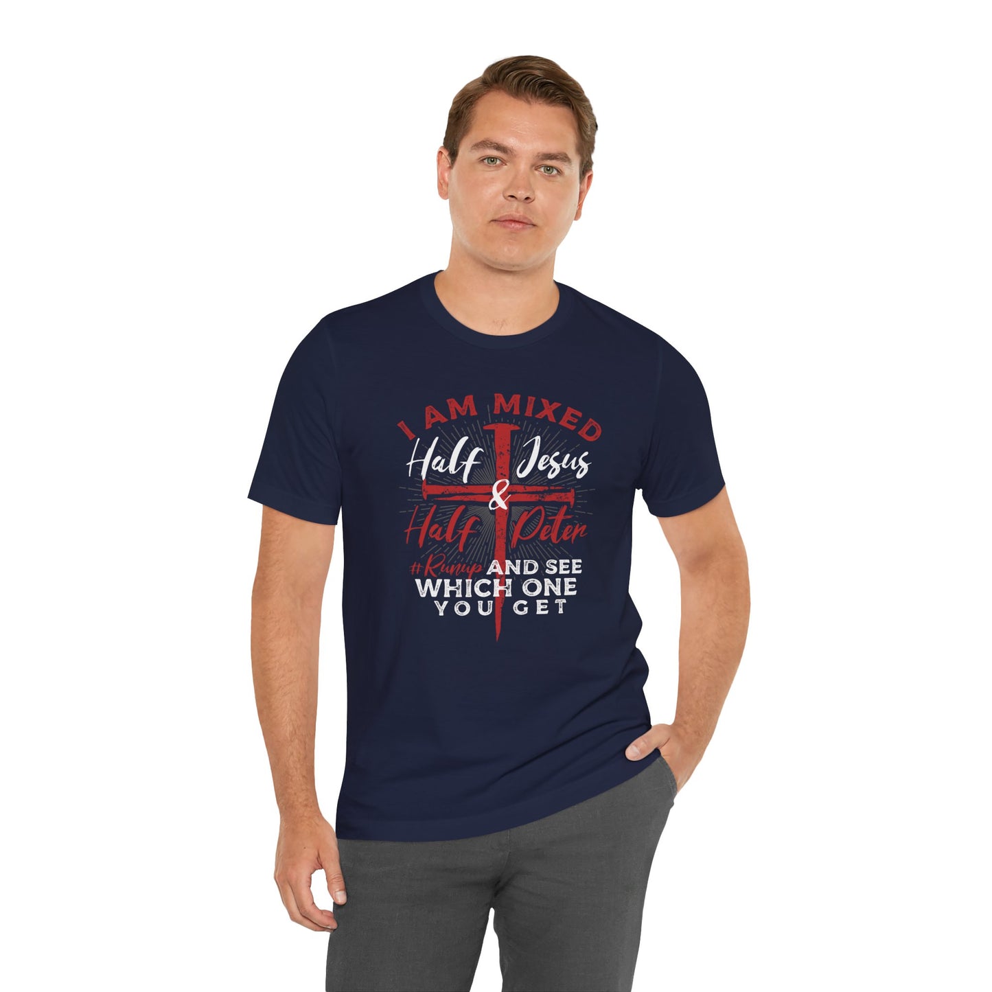 Half Jesus Half Peter Jersey Short Sleeve Tee