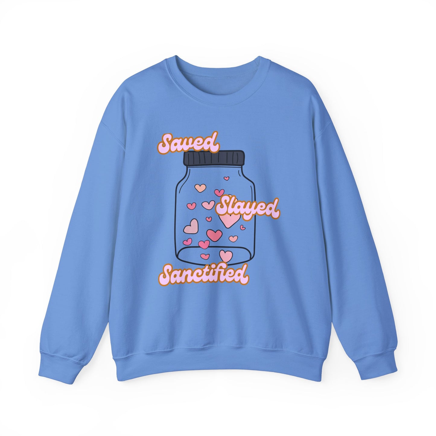 Saved Slayed Sanctified Heavy Blend™ Crewneck Sweatshirt