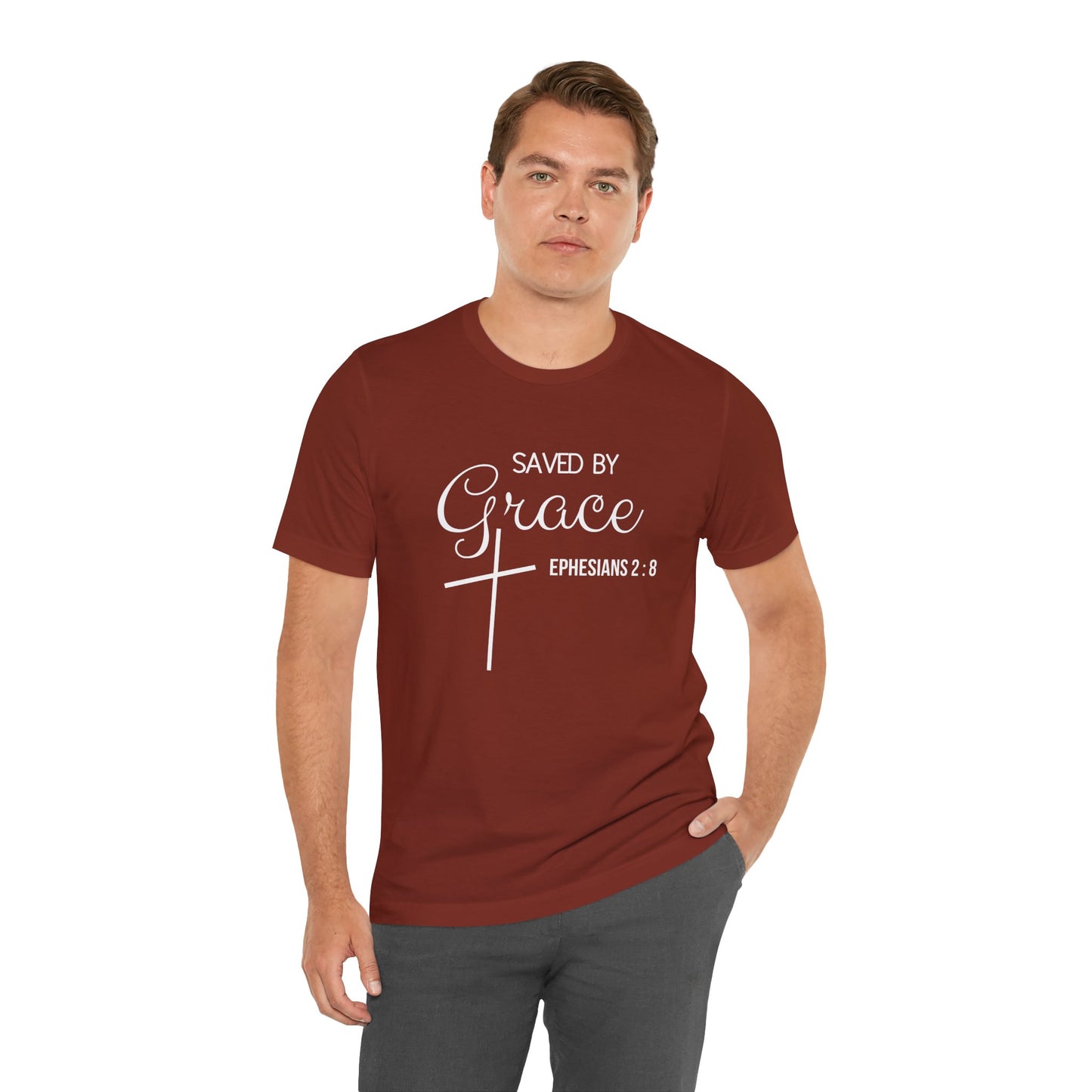 Saved By Grace Jersey Short Sleeve Tee