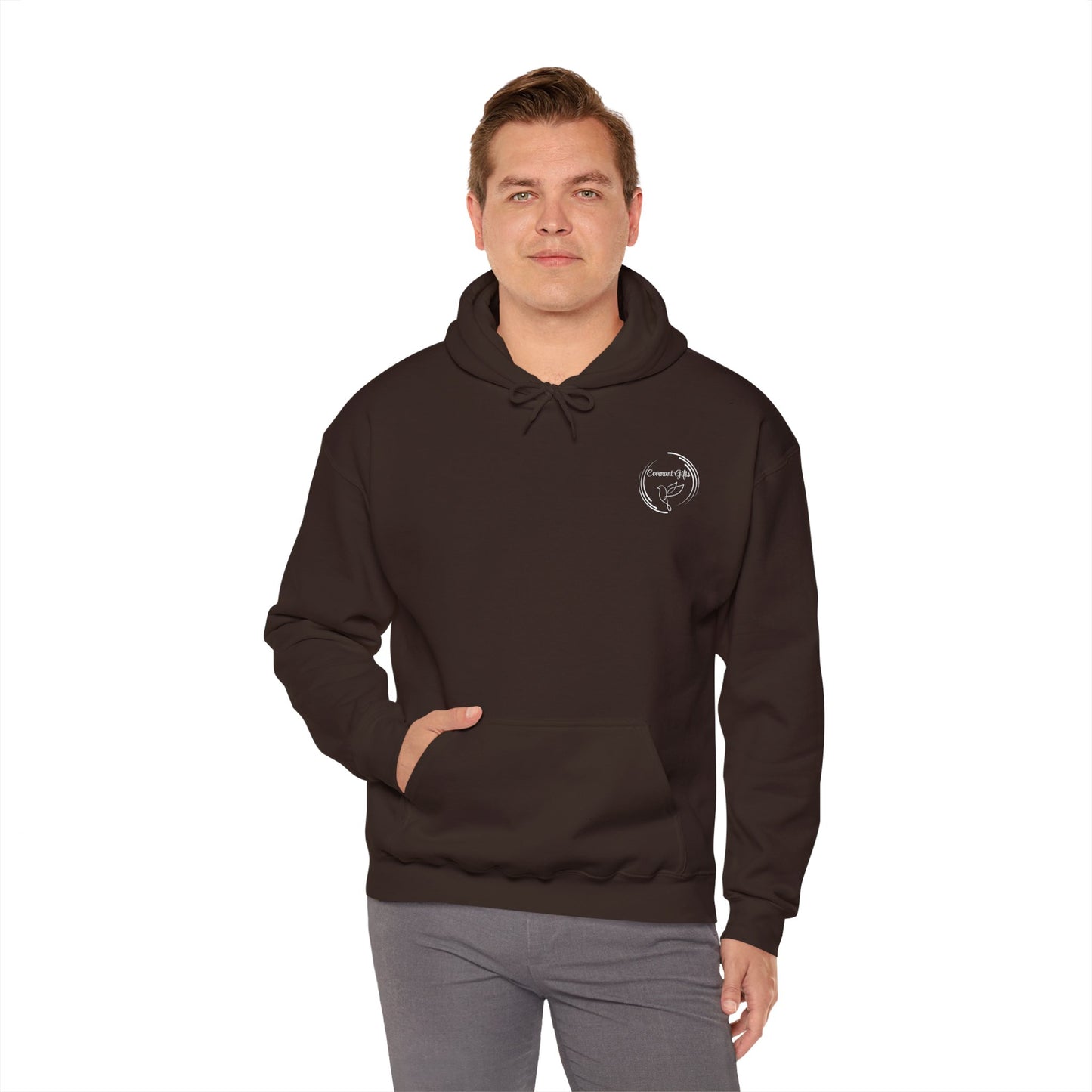 Powered By Jesus and Protein shakes Heavy Blend™ Hooded Sweatshirt