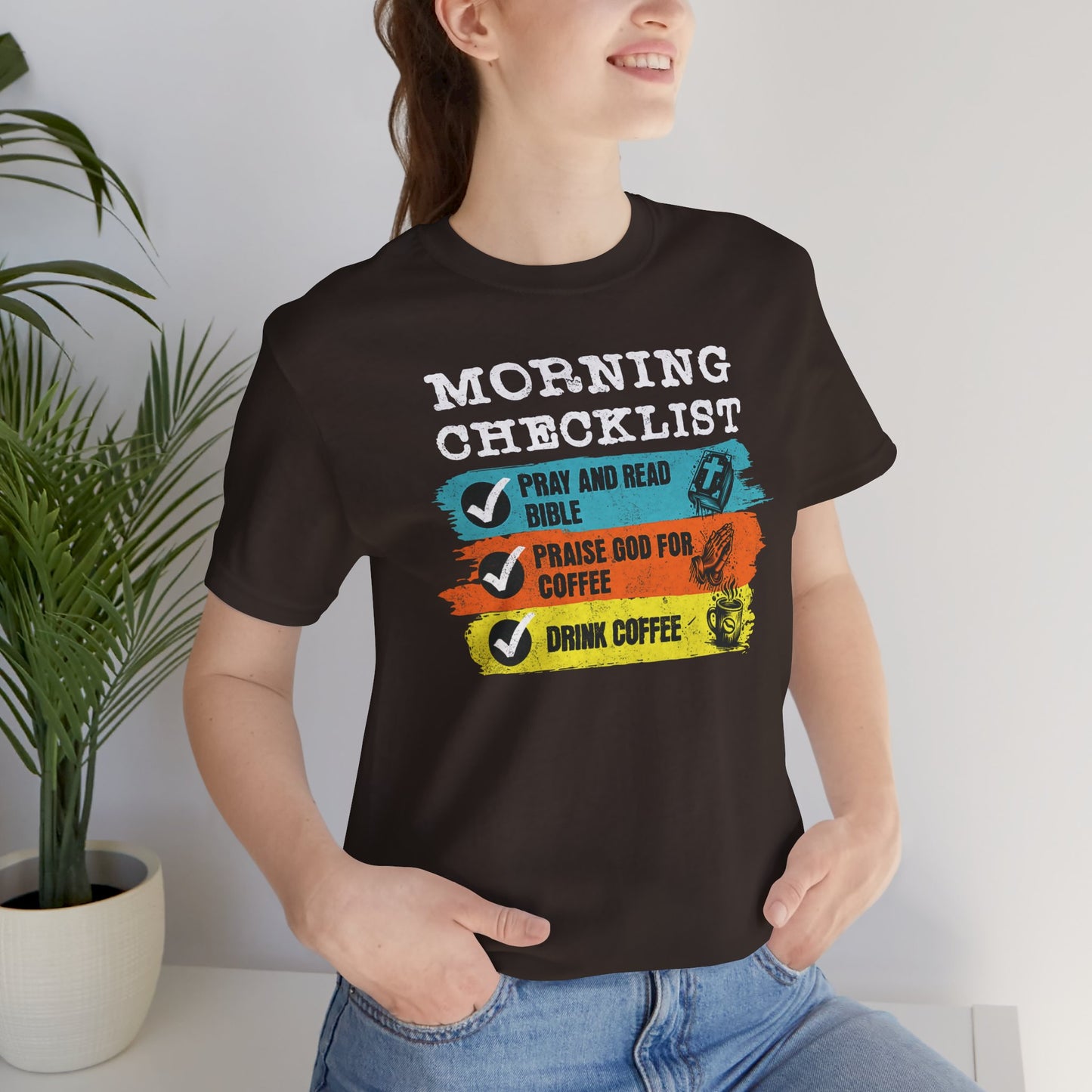 Morning Checklist Jersey Short Sleeve Tee