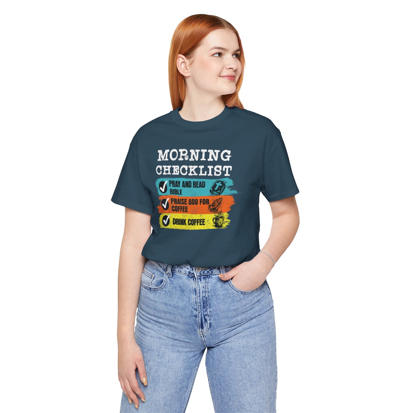 Morning Checklist Jersey Short Sleeve Tee