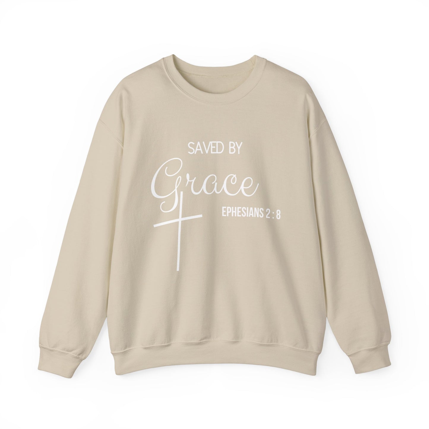 Saved By Grace Men's Heavy Blend™ Crewneck Sweatshirt