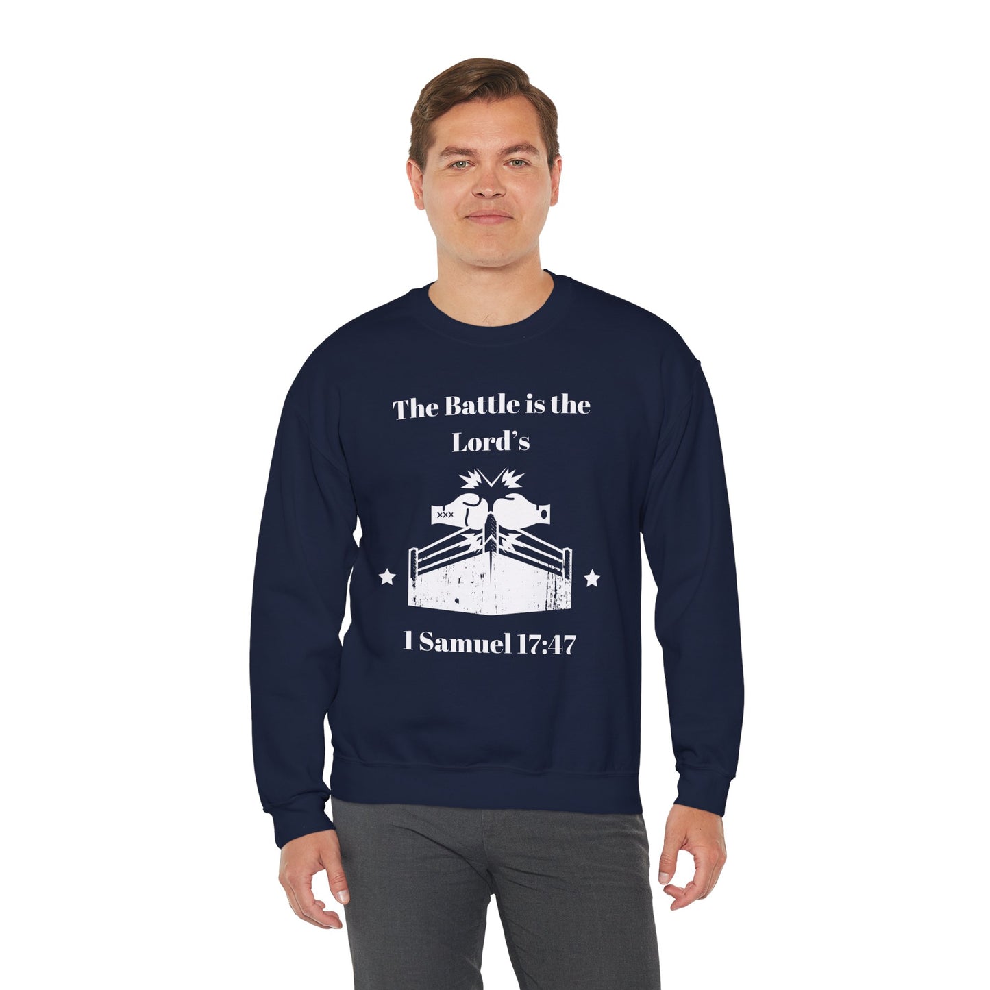 Men's Sweatshirt - The Battle Is The Lord's