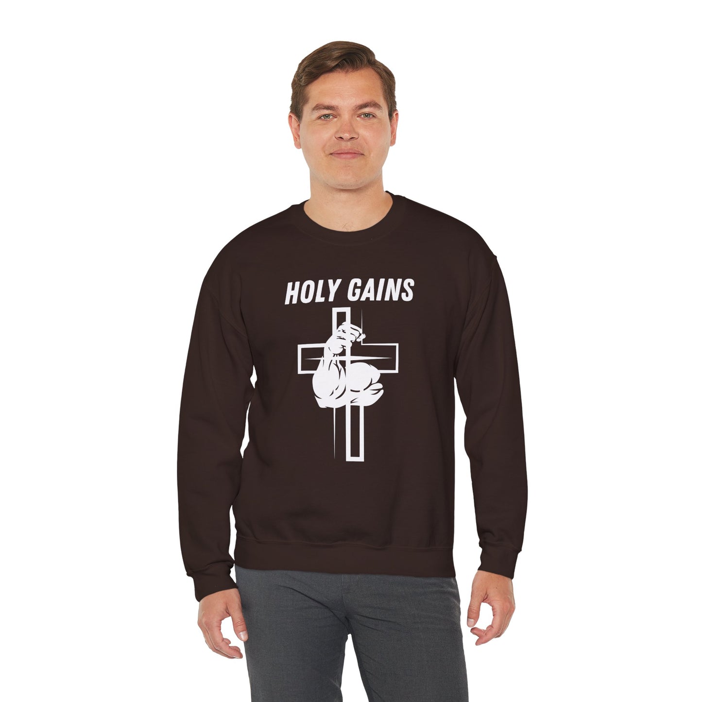 Crewneck Sweatshirt - Holy Gains Fitness Design