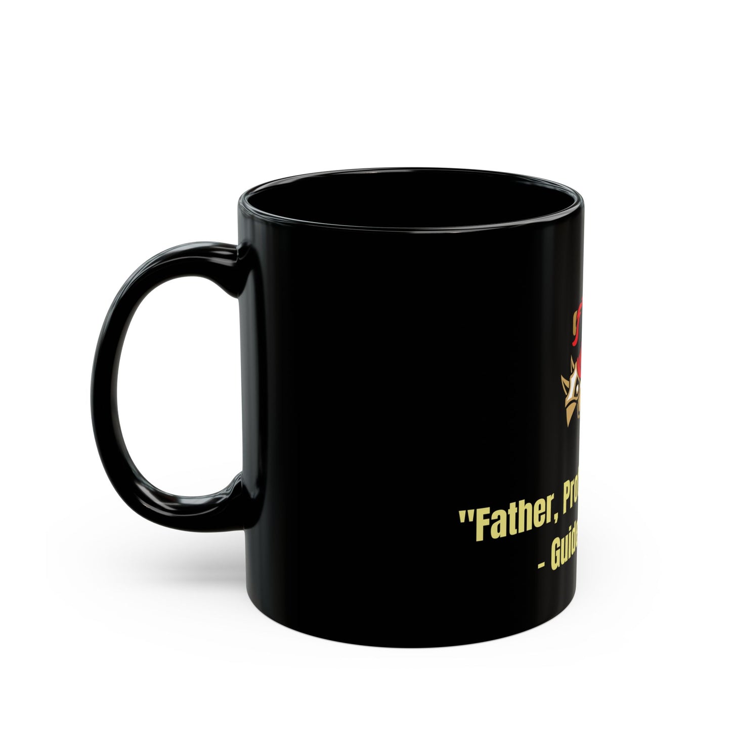 Father, Protector, Provider Guided By God Black Mug (11oz, 15oz)