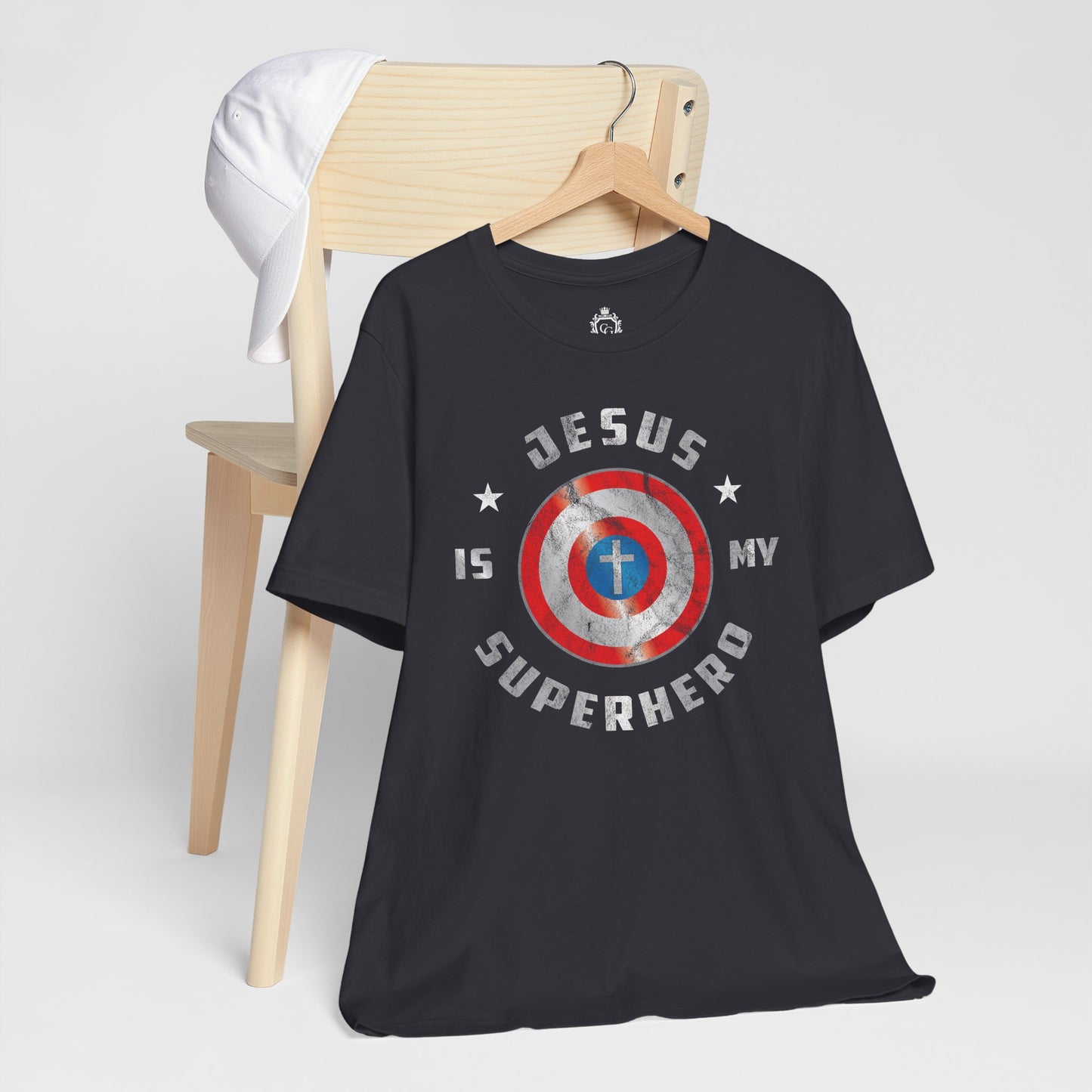 Jesus Is My Super Hero Jersey Short Sleeve Tee