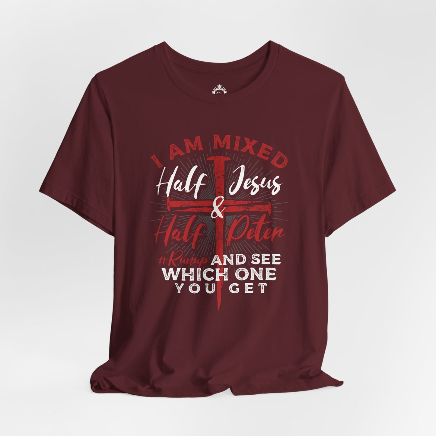 Half Jesus Half Peter Jersey Short Sleeve Tee
