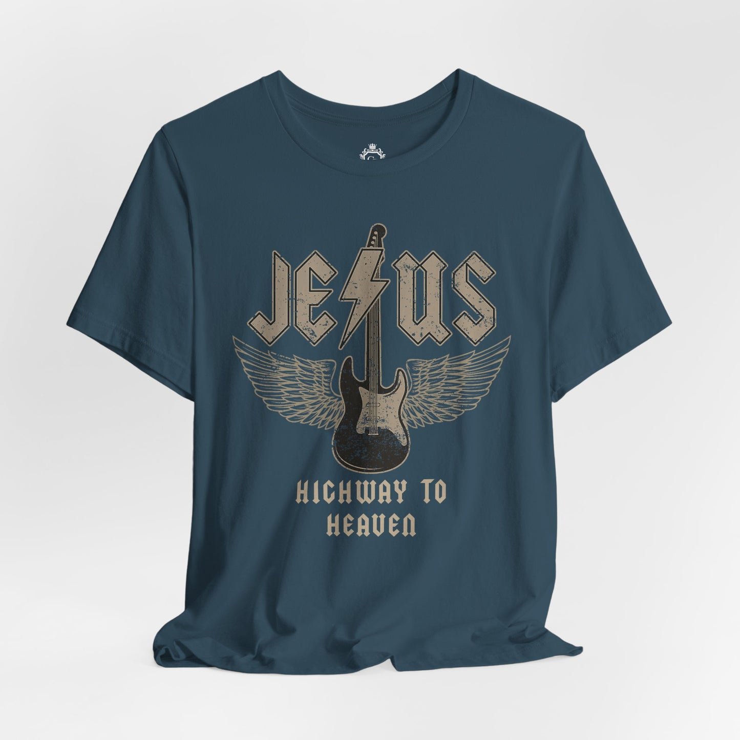 Jesus Highway To Heaven Jersey Short Sleeve Tee