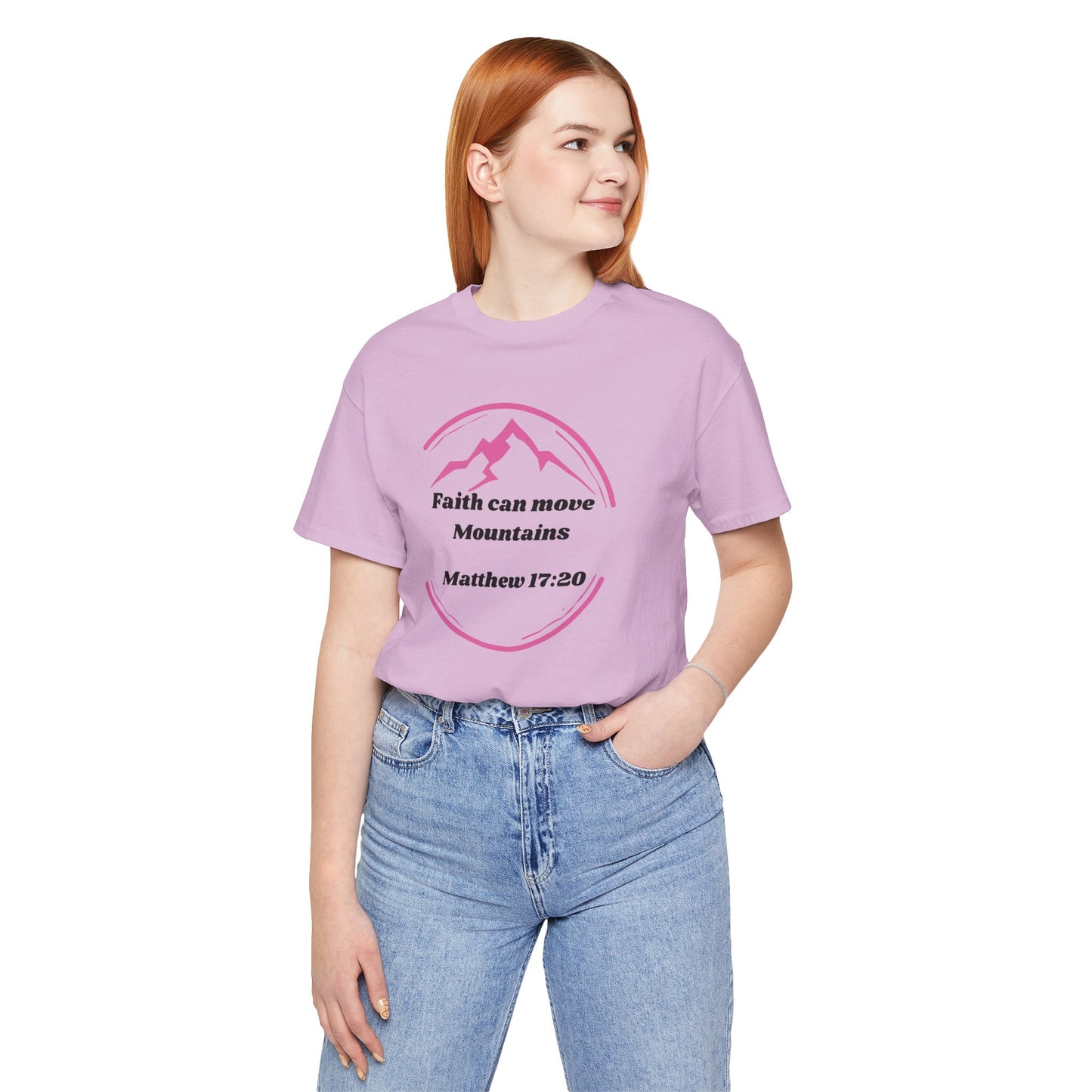 Faith Can Move Mountains Jersey Short Sleeve Tee