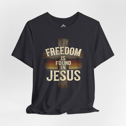 Freedom in found in Jesus Jersey Short Sleeve Tee