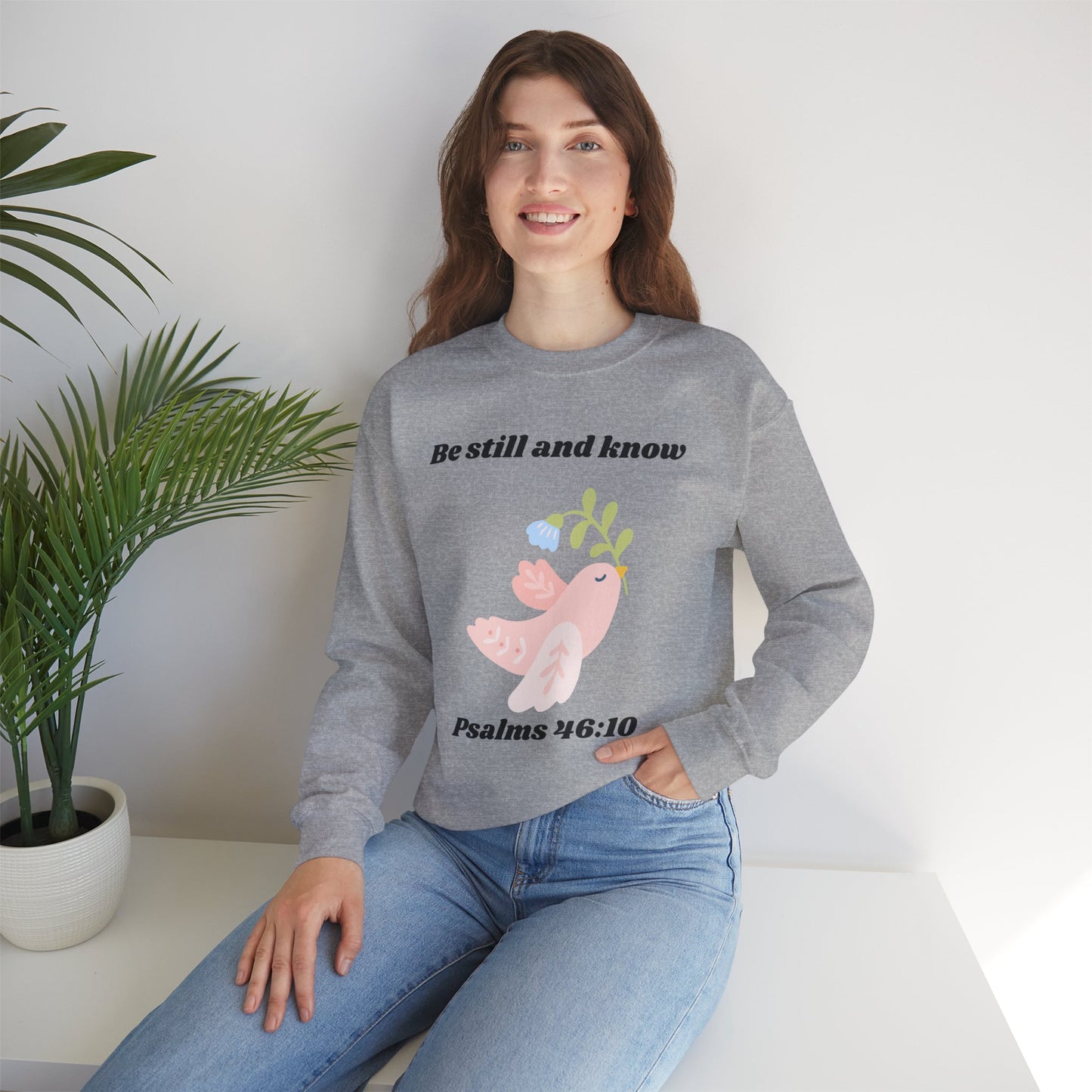 Be Still And Know Heavy Blend™ Crewneck Sweatshirt