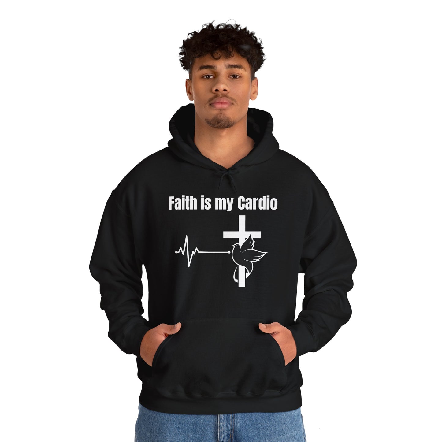 Faith Is My Cardio Heavy Blend™ Hooded Sweatshirt