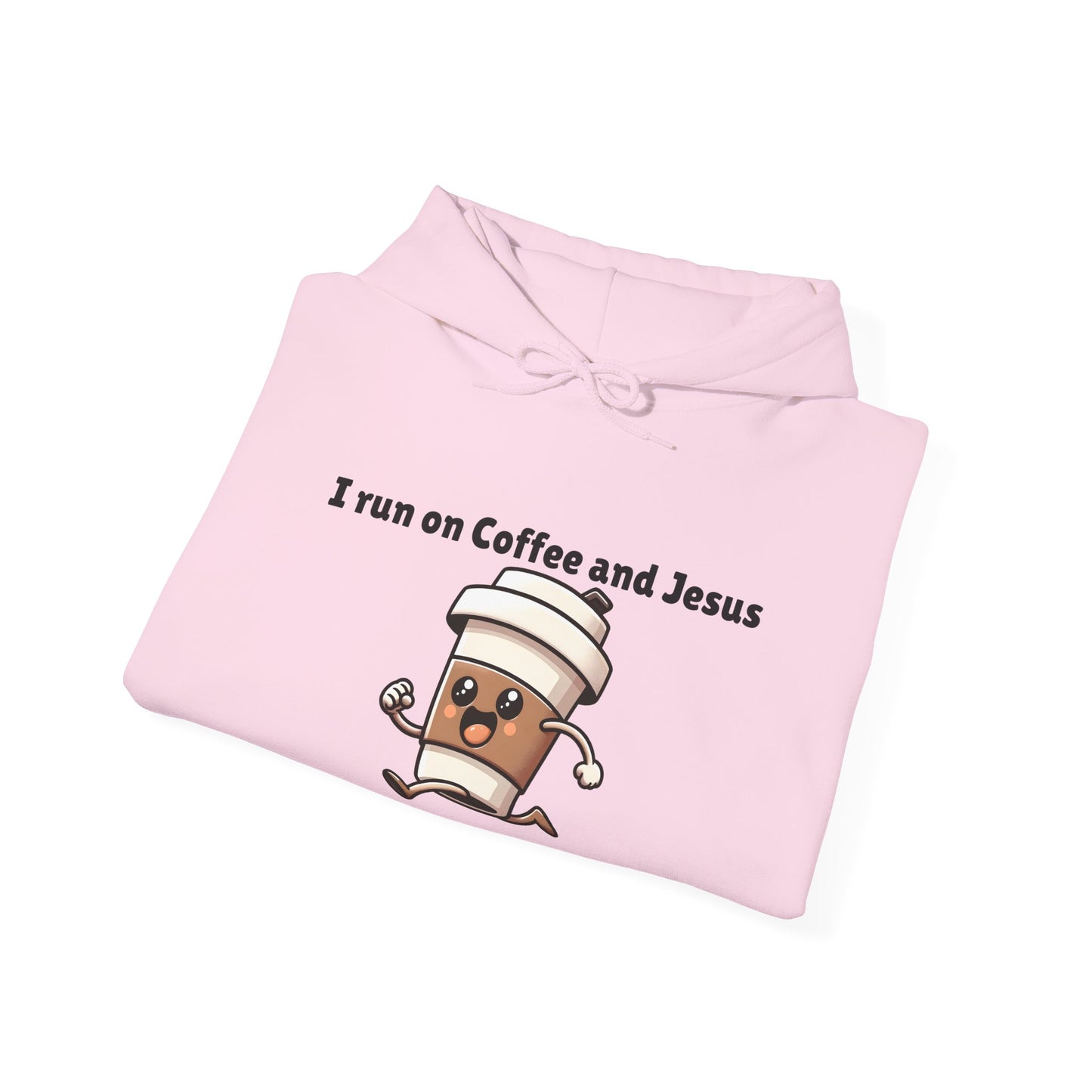 I Run On Coffee And Jesus Heavy Blend™ Hooded Sweatshirt