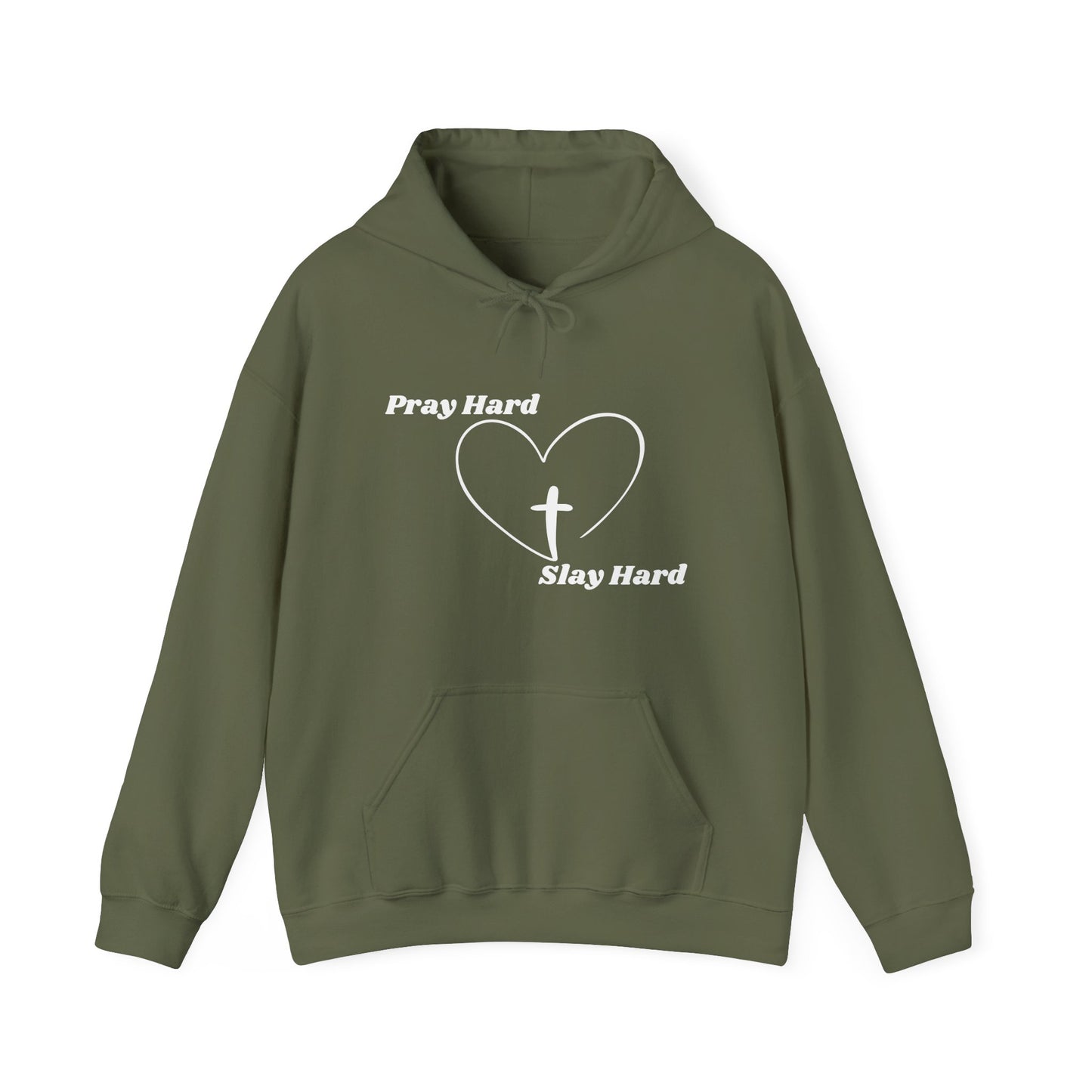 Pray Hard Slay Hard Heavy Blend™ Hooded Sweatshirt