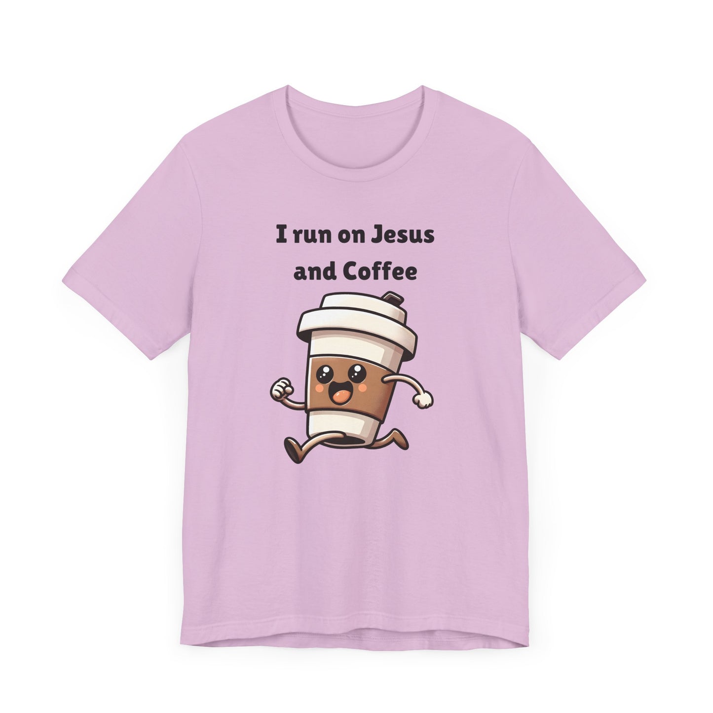 I Run On Jesus And Coffee Jersey Short Sleeve Tee