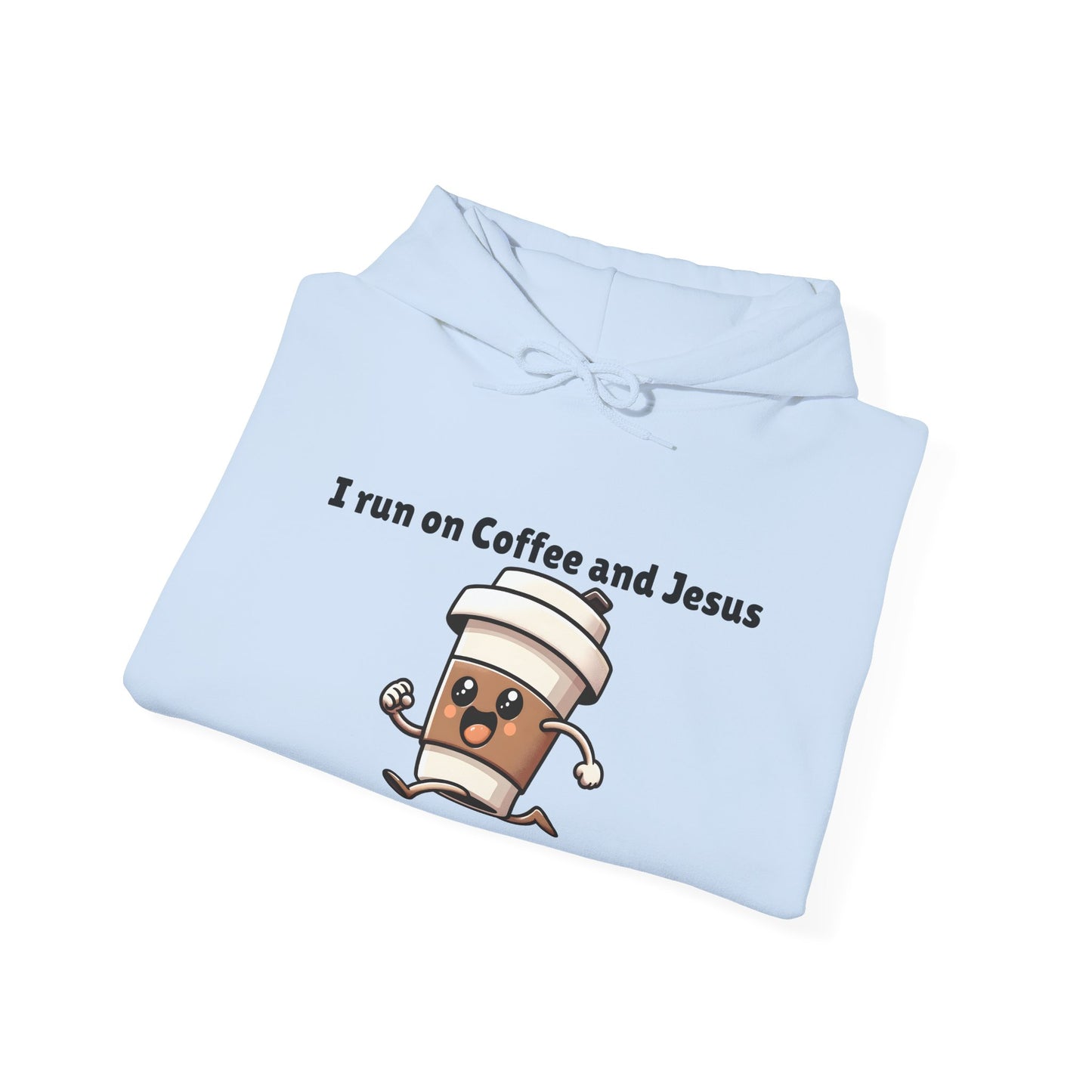 I Run On Coffee And Jesus Heavy Blend™ Hooded Sweatshirt