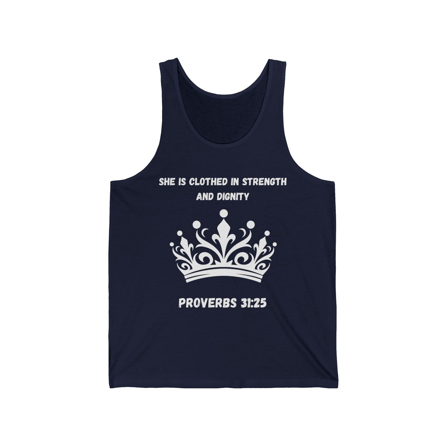 She is Clothed in Strength and Dignity Jersey Tank