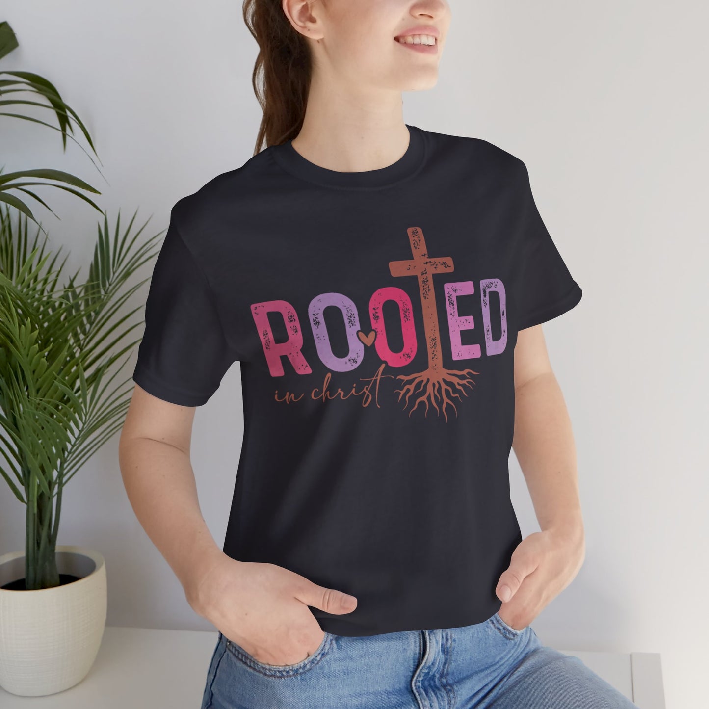 Rooted In Christ Jersey Short Sleeve Tee