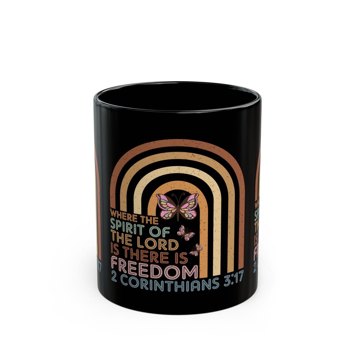 Where the Spirit of the Lord is there is Freedom Black Mug (11oz, 15oz)