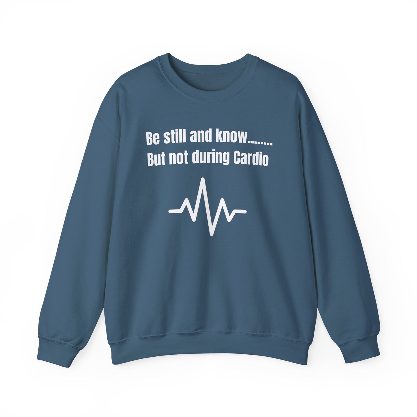 Men's Sweatshirt - Be Still And Know But Not During Cardio