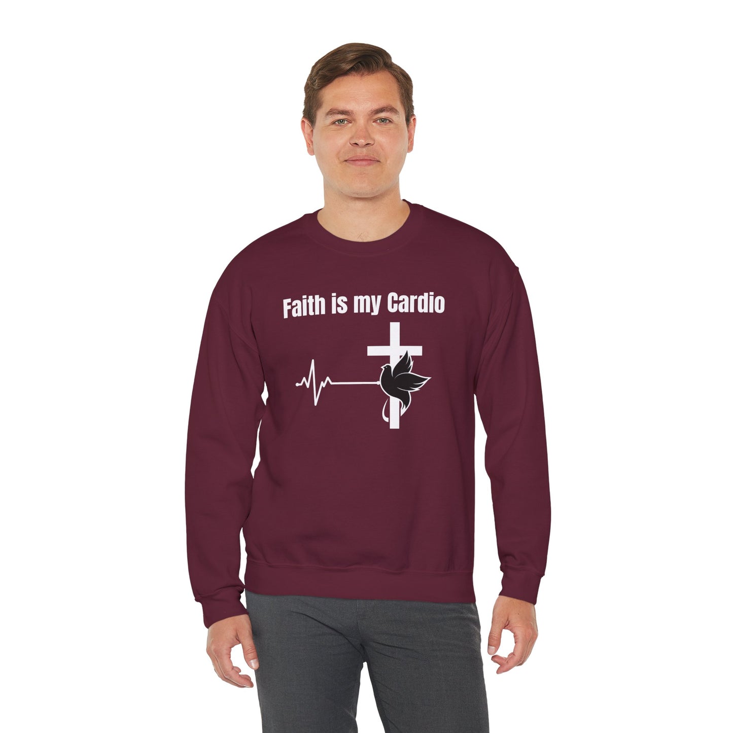 Men's Sweatshirt - Faith Is My Cardio