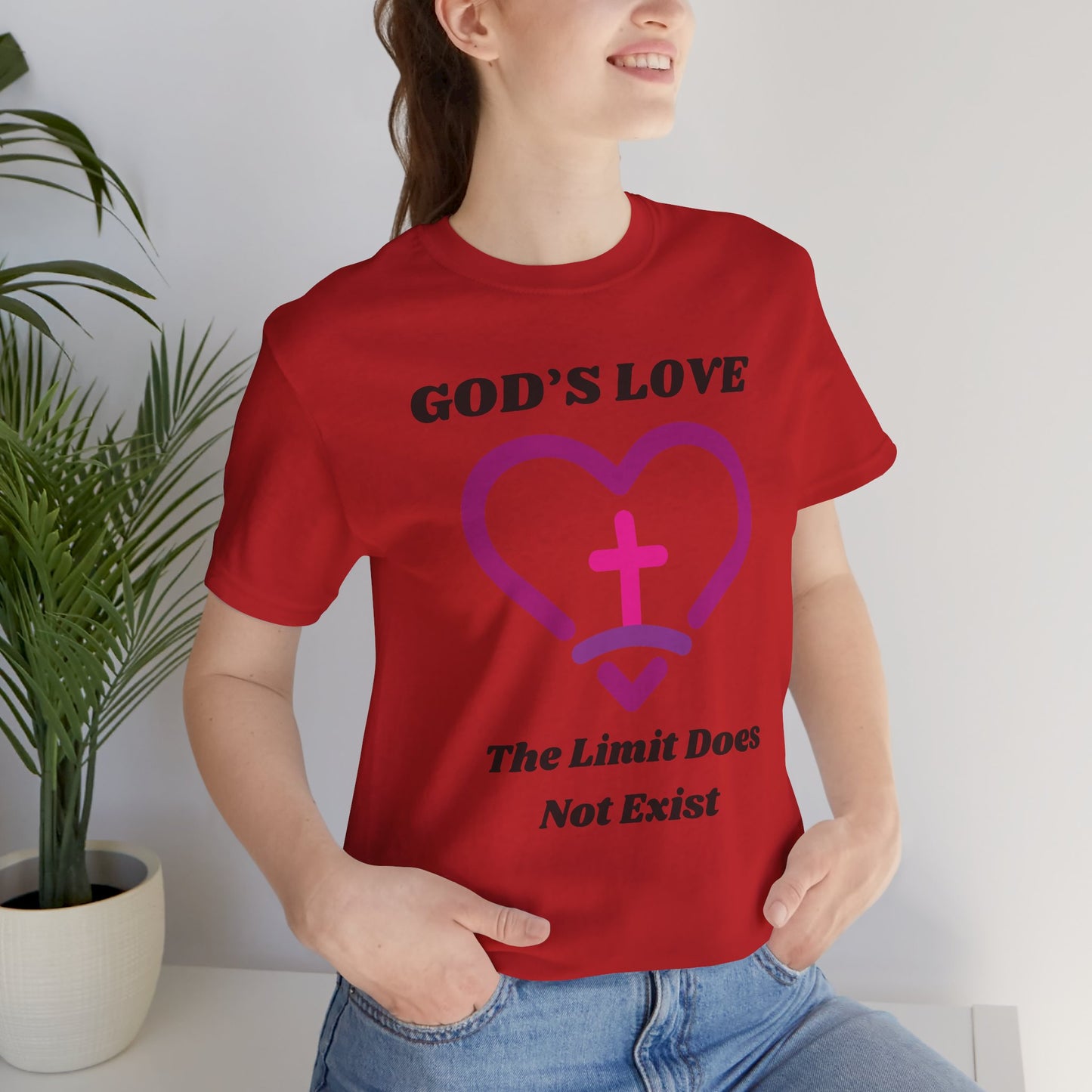 God's Love The Limit Does Not Exist Jersey Short Sleeve Tee