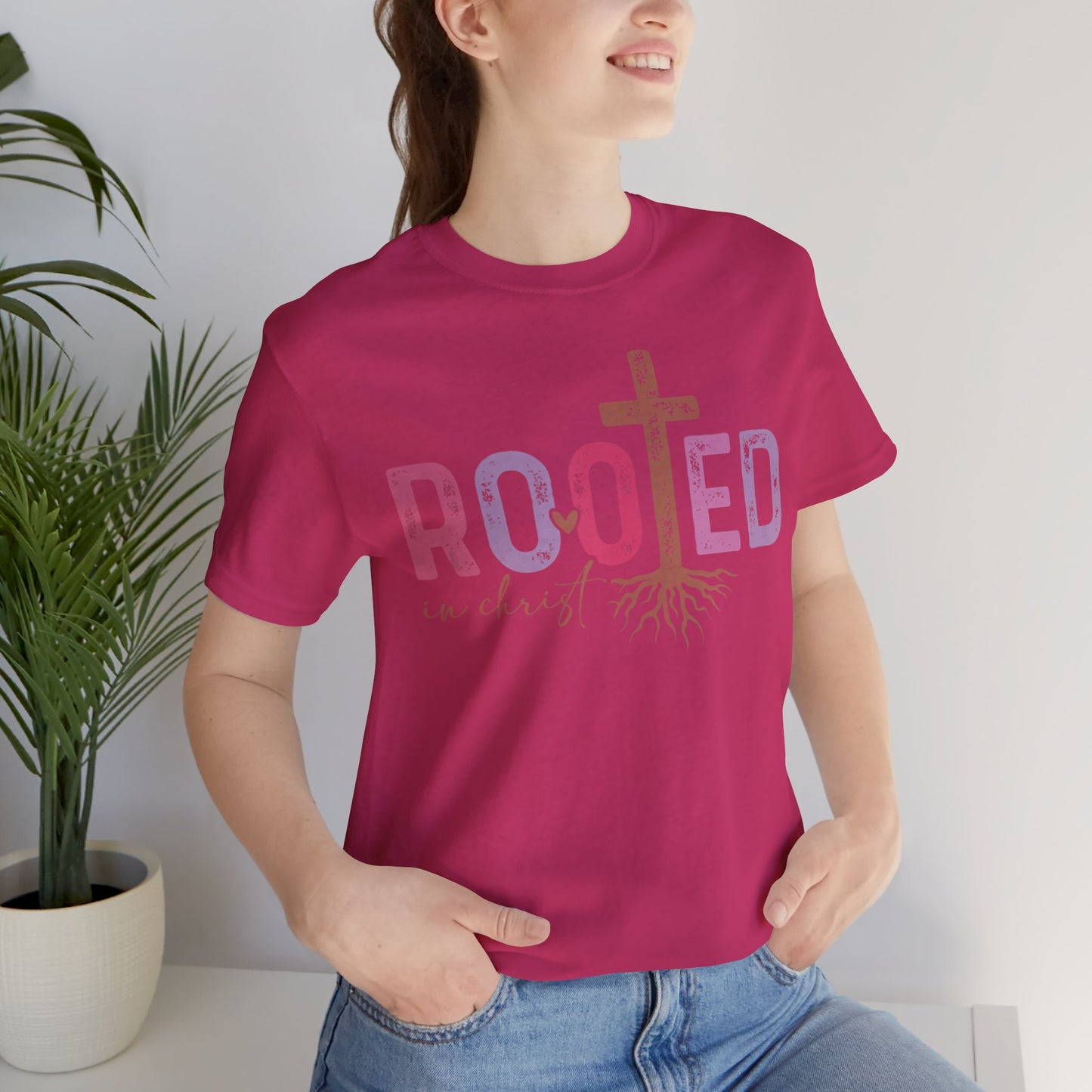 Rooted In Christ Jersey Short Sleeve Tee