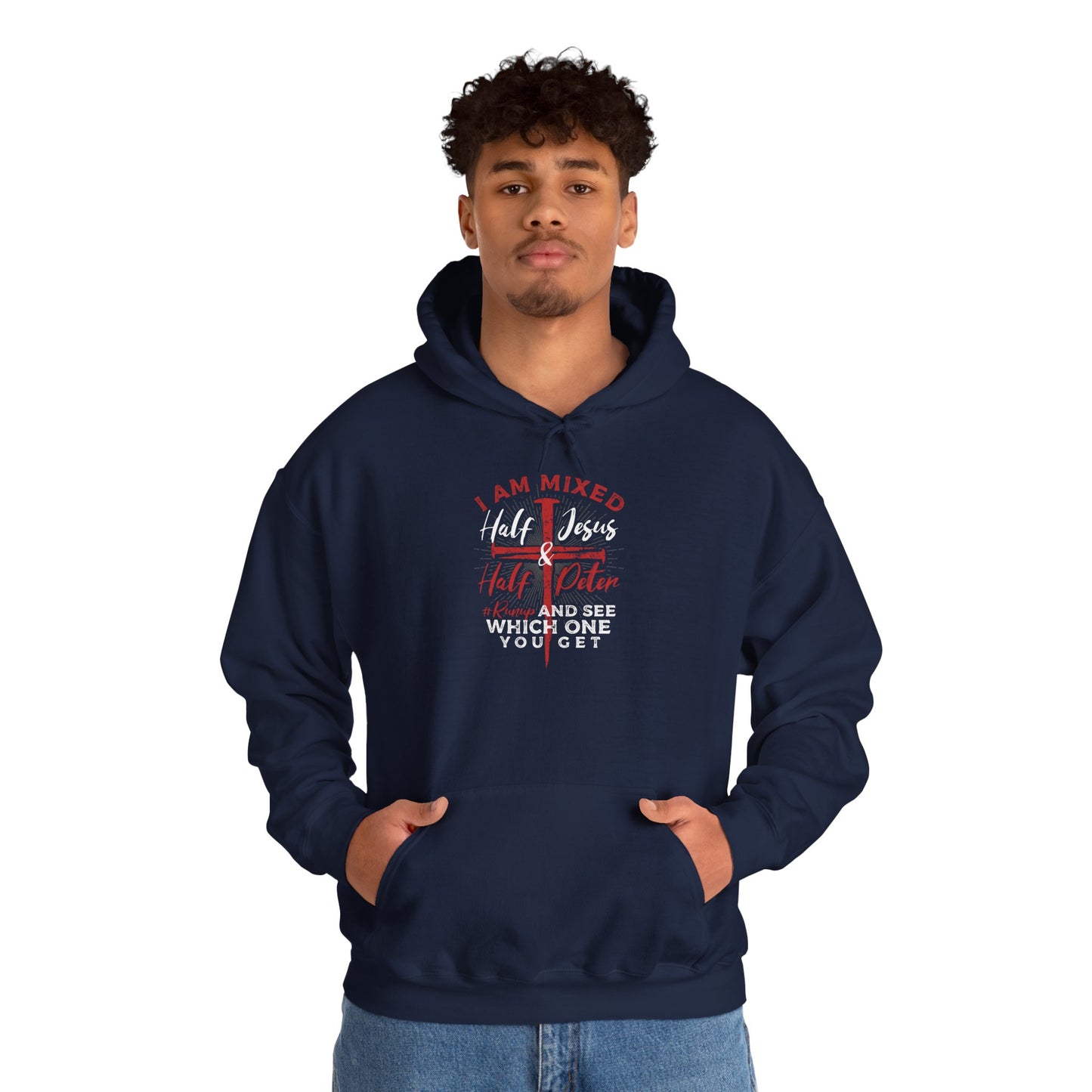 Heavy Blend Hoodie - Half Jesus Half Peter