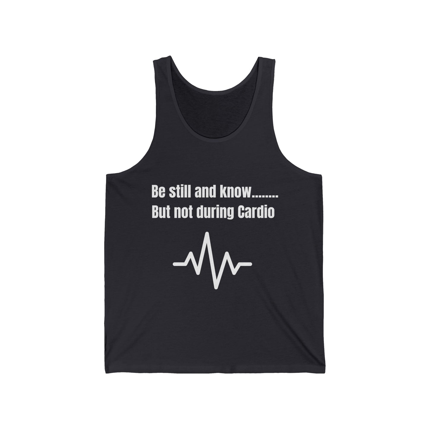 Be Still And Know But Not During Cardio Satan Jersey Tank